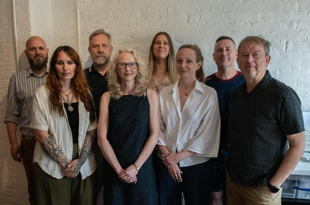 (left to right) Chris Hurne, Toni Coe-Brooker, Denzil Thomas, Beverley Whitrick, Rebecca Walker, Sophie Asquith, Adrian Norman & Mark Davyd (photo credit: Katie Frost)